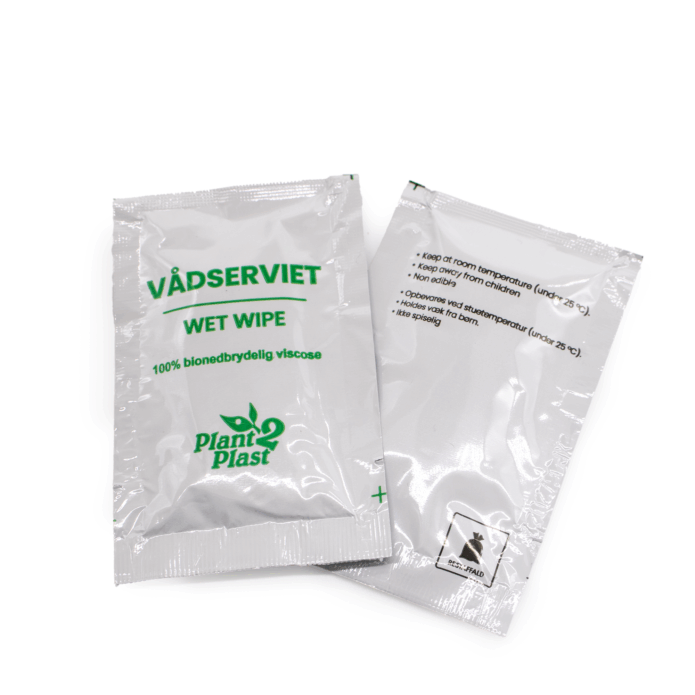Vådserviet, 100% bio-viscose, 170x110, kolli á 2000 stk.